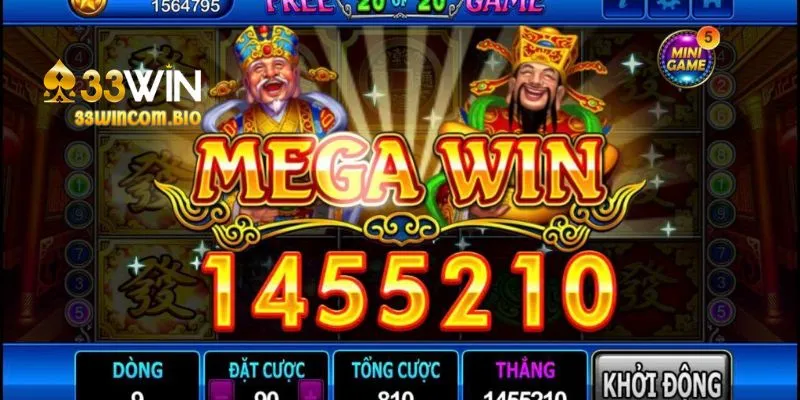 Chinh phục jackpot khủng với trò chơi slot 5 cuộn tại Nổ Hũ 33Win